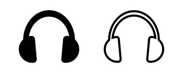 Headphones ícone vetor logotipo. Ilustração vetorial - Vetor, Imagem