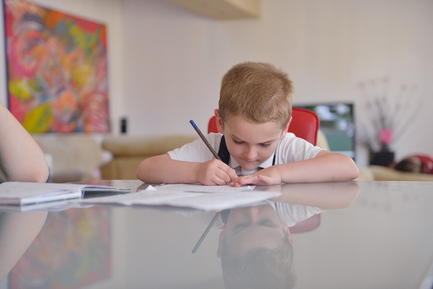 Boy doing homework - Φωτογραφία, εικόνα
