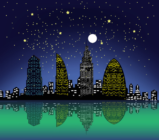 City at night - Vecteur, image