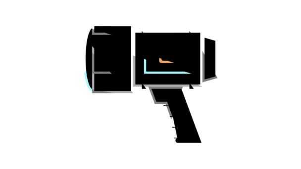 latarnia do polowania kolor ikona animacji - Materiał filmowy, wideo