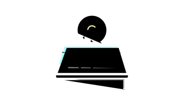 instalación del panel solar animación icono de color - Metraje, vídeo