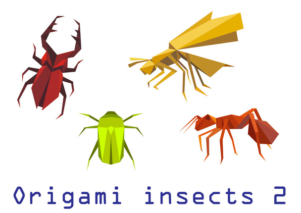 набір орігамі комах
  - Вектор, зображення