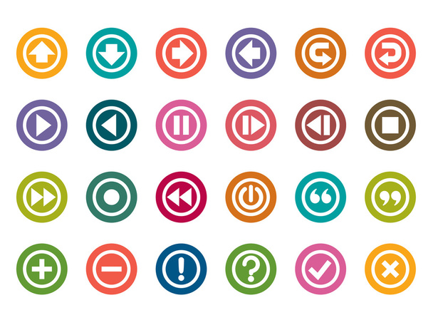 Panel de control Iconos de color
 - Vector, imagen