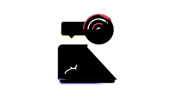 animación icono de color de visa de inicio - Metraje, vídeo