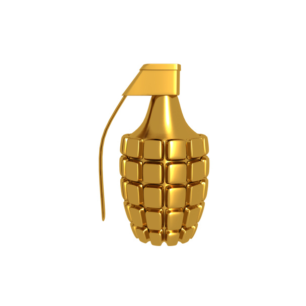 gouden hand grenade bom - Foto, afbeelding
