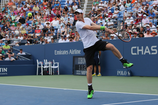 Grand Slam Champion Andy Murray during third round match at US Open 2014 - Photo, Image