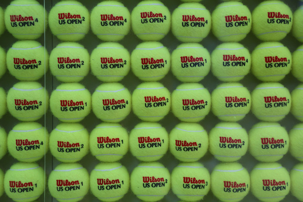 US Open Wilson tennis balls at Billie Jean King National Tennis Center - Zdjęcie, obraz