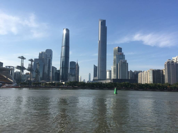 view of the city of the lujiazui financial district in the morning - Foto, Bild
