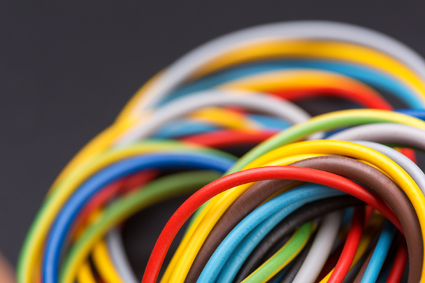 barevné napájecí kabely - Fotografie, Obrázek
