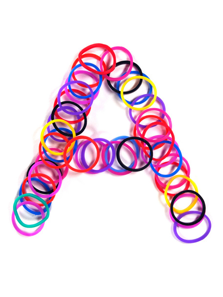 Красочный символ резиновой ленты "А.
". - Фото, изображение