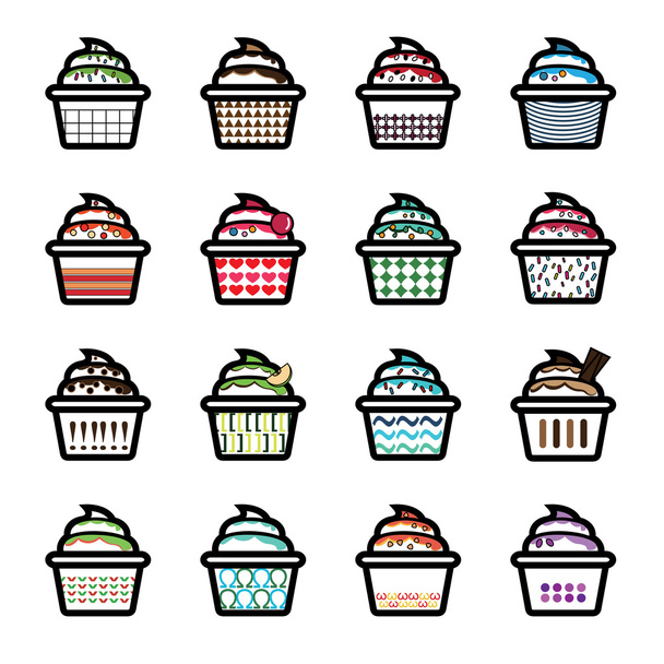 iconos de helado - Vector, imagen