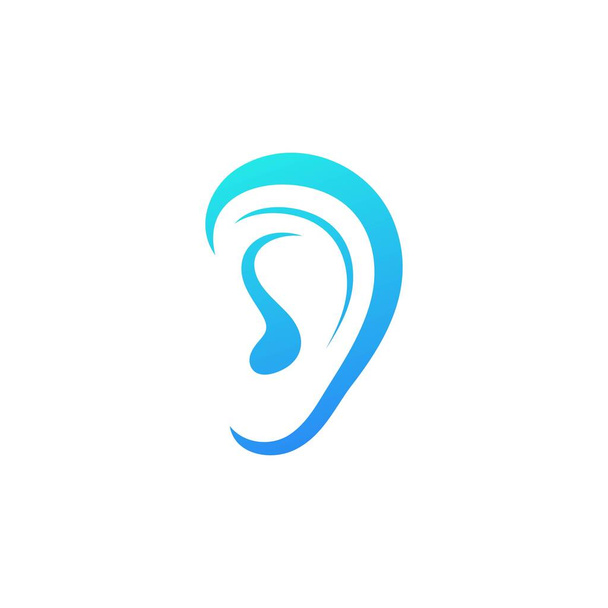 Icono de audición ilustración Plantilla vector icono diseño - Vector, imagen
