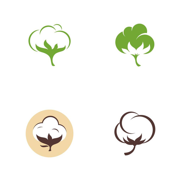 Algodón flor vector icono plantilla símbolo naturaleza - Vector, Imagen