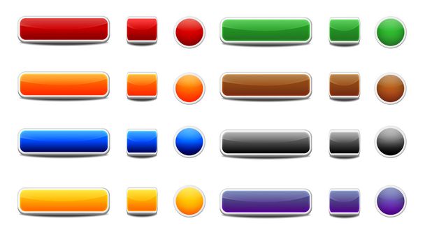 Set di pulsanti web colorati
 - Vettoriali, immagini