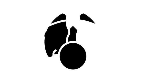 animacja ikony choroby zakaźnej gruźlicy - Materiał filmowy, wideo