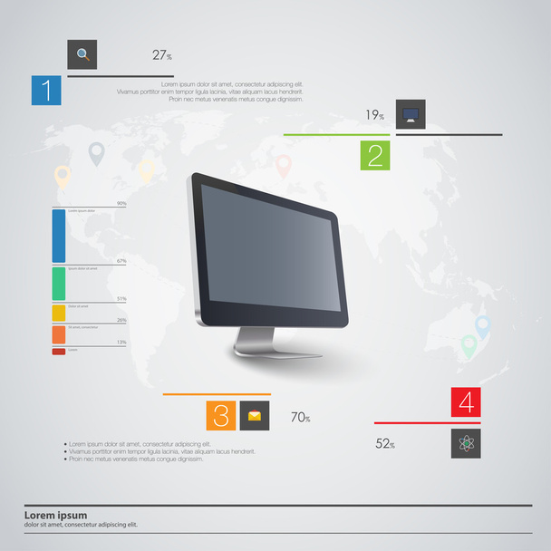 High quality business infographic elements - Вектор,изображение