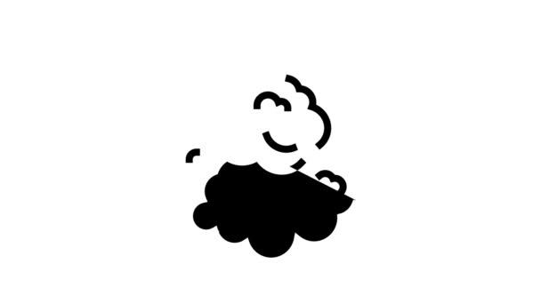 füst vonal felhők ikon animáció - Felvétel, videó