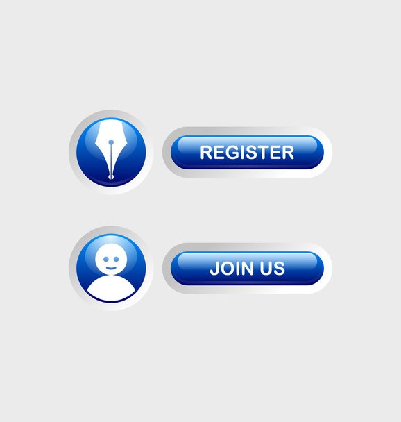 Register and Join Us buttons - Vettoriali, immagini