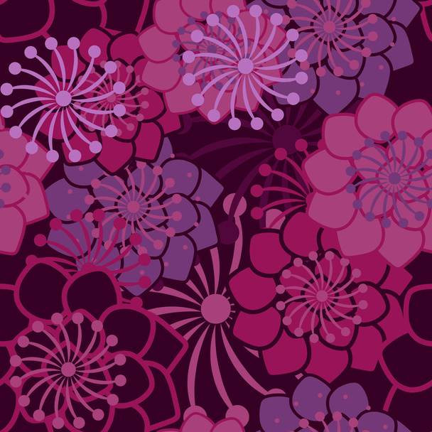 Lilac texture with flowers - Vektori, kuva