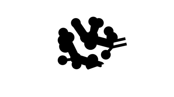 candida fungos albicans glifo ícone animação - Filmagem, Vídeo