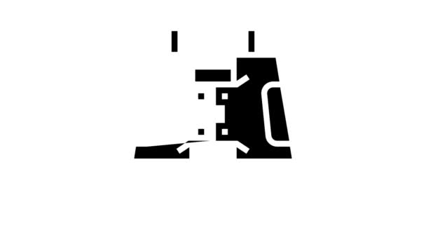 hiking binoculars glyph icon animation - Footage, Video