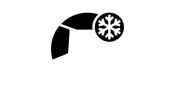 hielo y agua escudo glifo icono de animación - Imágenes, Vídeo