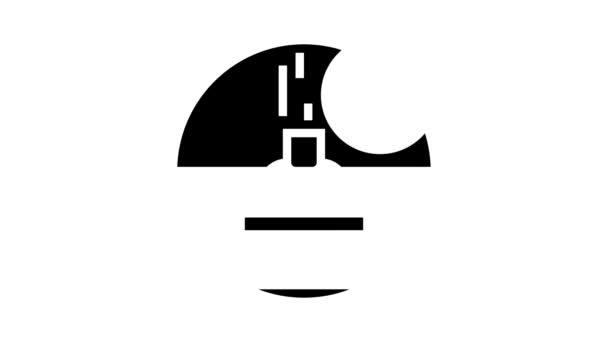 tető szellőzés glyph ikon animáció - Felvétel, videó