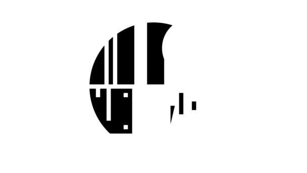 tető fedélzet glyph ikon animáció - Felvétel, videó