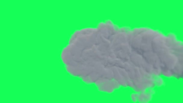 Ateş topu patlamasının canlandırması yeşil ekranda - Video, Çekim