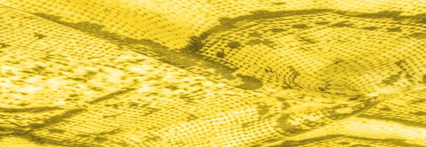 yellow fabric with a pattern of squares, background texture of bright yellow fabric close-up. background, texture, pattern, - Photo, Image
