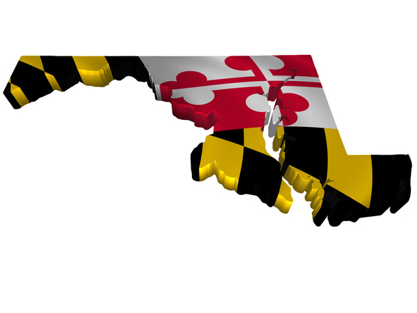 Bandera y mapa de Maryland
 - Foto, imagen