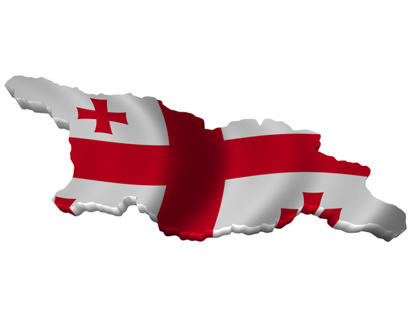 zászló és Grúzia Térkép - Fotó, kép