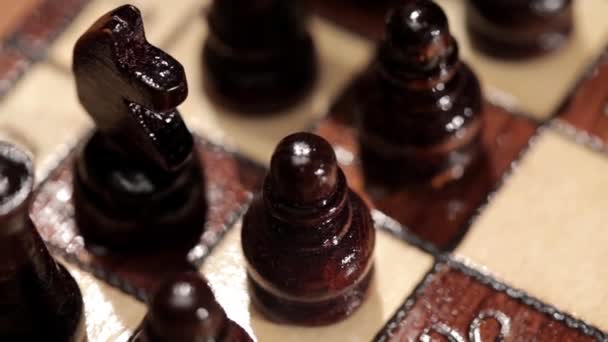 Chess game on a table - Footage, Video