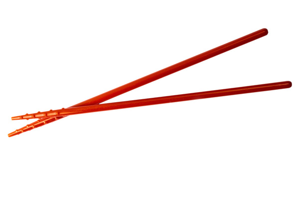 kırmızı çubuk üzerinde beyaz izole - Fotoğraf, Görsel