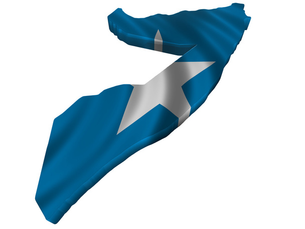 Vlajka a mapa Somálska - Fotografie, Obrázek