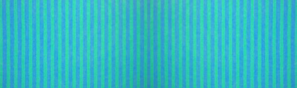 Blue green striped natural cotton linen textile texture background banner panorama - Foto, Bild