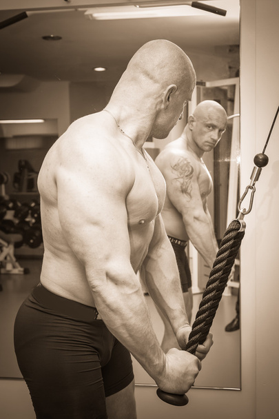 Man in gym - Photo, Image