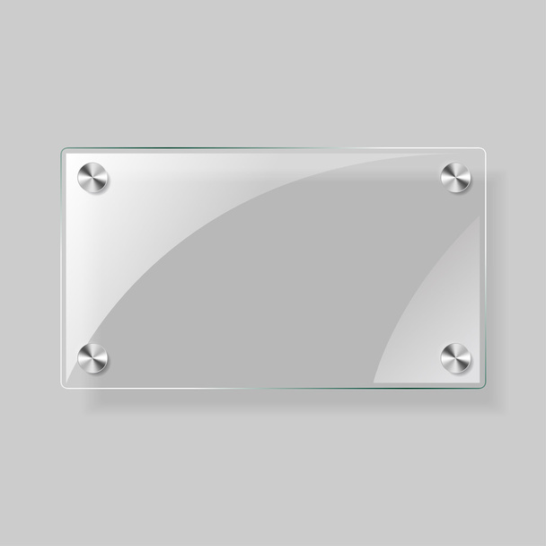 Glass rectangle  plane - Vector, imagen