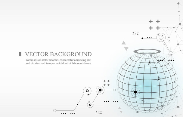 Resumen de la tecnología geométrica global connextion.white fondo - Vector, imagen