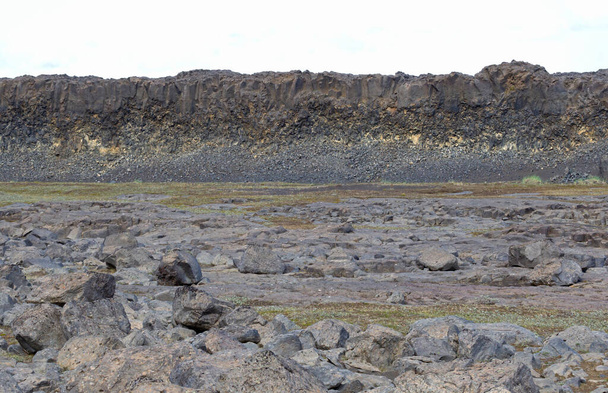 Staré lávové pole pokryté zeleným mechem, západní Island - Fotografie, Obrázek