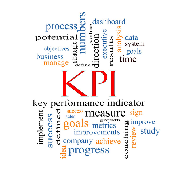 concept de nuage de mot KPI - Photo, image