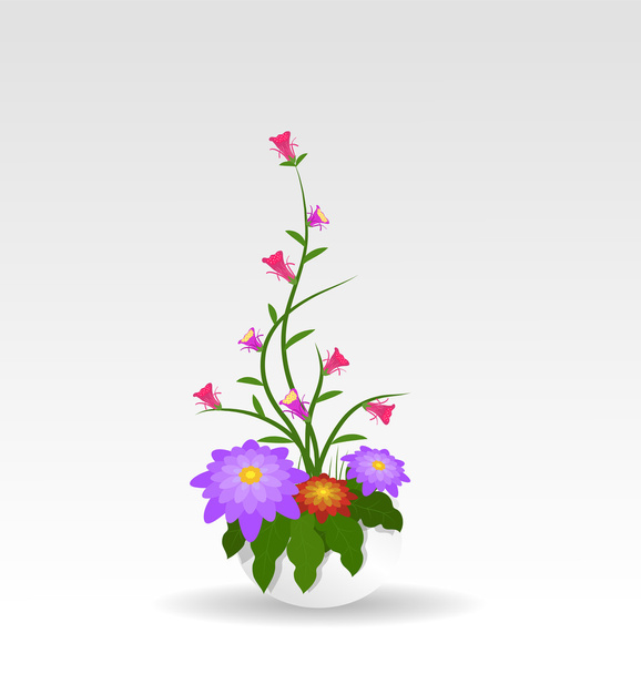 Vacances de printemps avec des fleurs
 - Vecteur, image
