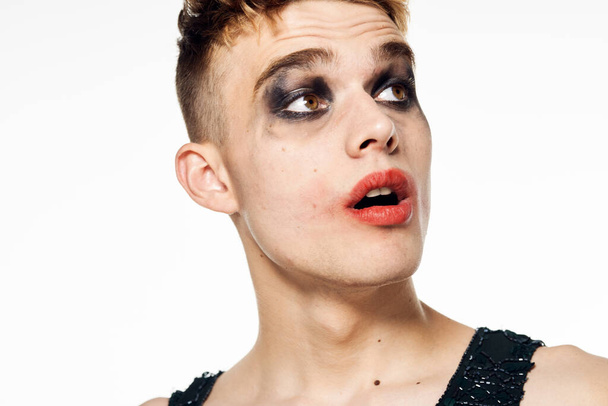 male female makeup crossdresser lgbt community posing - Foto, Imagen