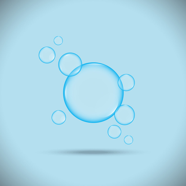 Illustration vectorielle bulles bleues - Vecteur, image