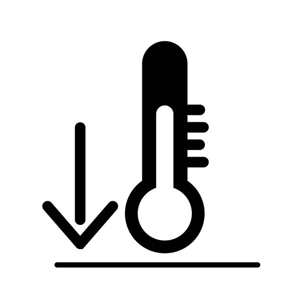  Icône vectorielle Glyphe basse température Desig - Vecteur, image