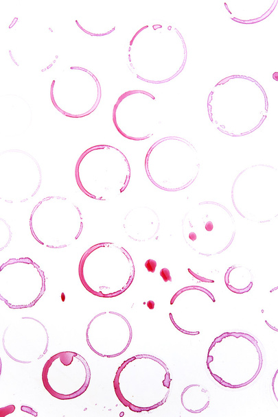 Red wine ring stains, glass marks - Foto, Imagem