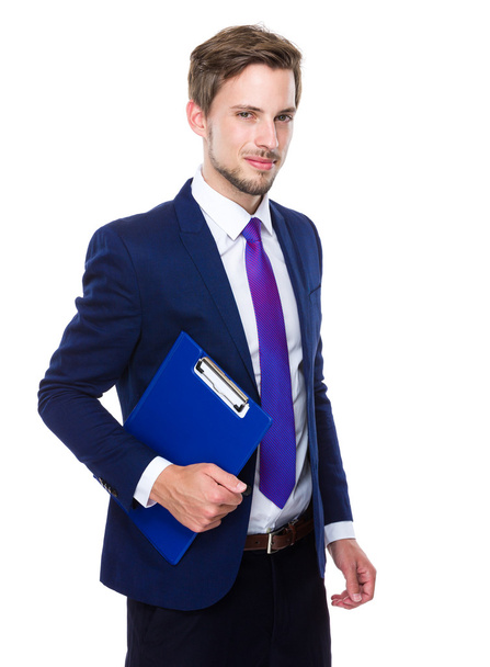 Man hold clipboard - Photo, Image