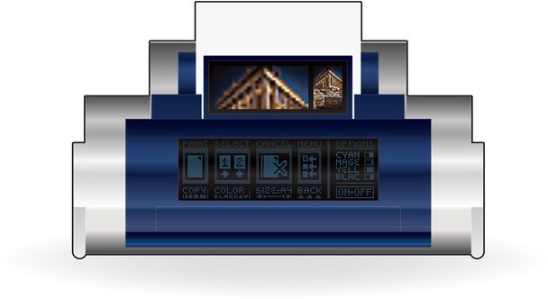 струменевий принтер
 - Вектор, зображення