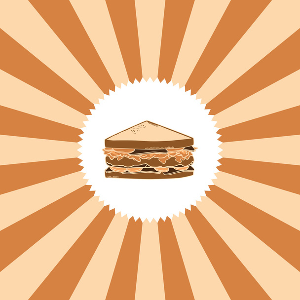 харчування сендвіч значок
 - Вектор, зображення