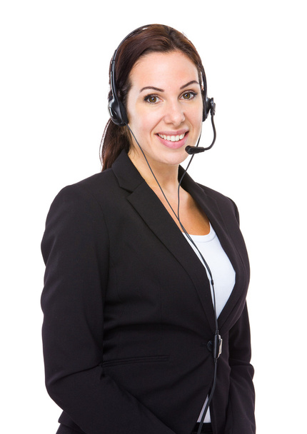 Caucasian female customer service - Photo, Image